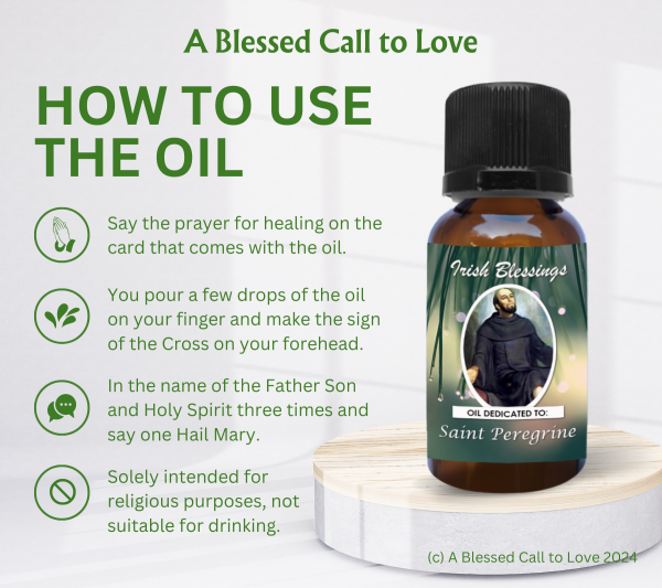 St Peregrine (Patron for Life Threatening illness) Oil and Candle Set - Image 9