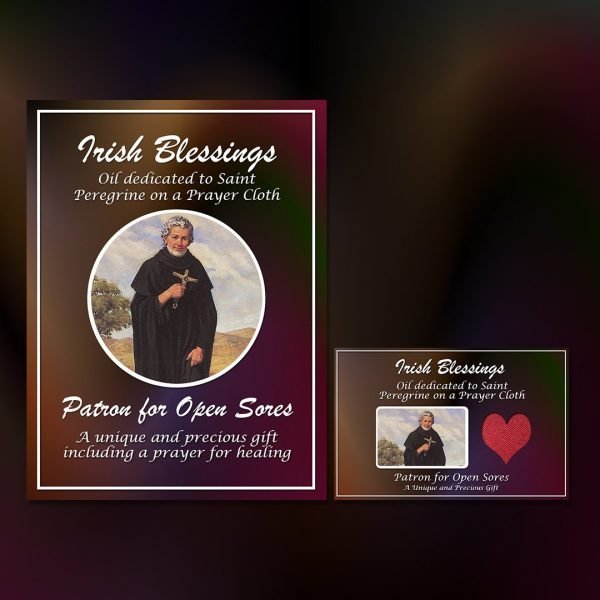 Unique Gifts | St Peregrine on Prayer Cloth (Patron for Open Sores)