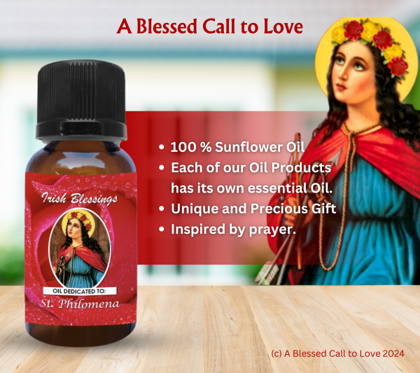 St Philomena (Patron for Desperate Causes) Oil and Candle Set - Image 4