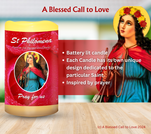 St Philomena (Patron for Desperate Causes) Oil and Candle Set - Image 5