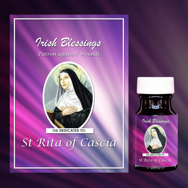 Oil Dedicated to St Rita of Cascia 8 (Patron against Wounds)