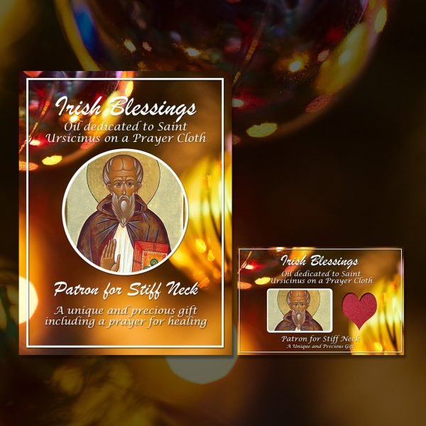 Unique Gifts | St Ursicinus on Prayer Cloth (Patron for Stiff Neck)