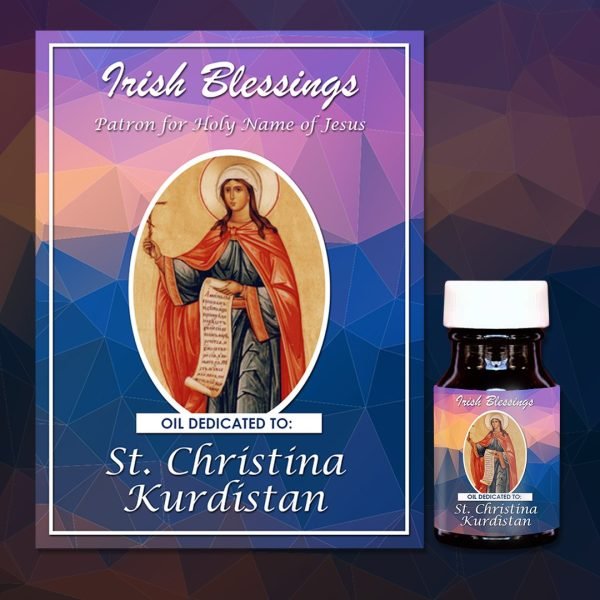 Oil Dedicated to St Christina Kurdistan (patron for holy name of Jesus)
