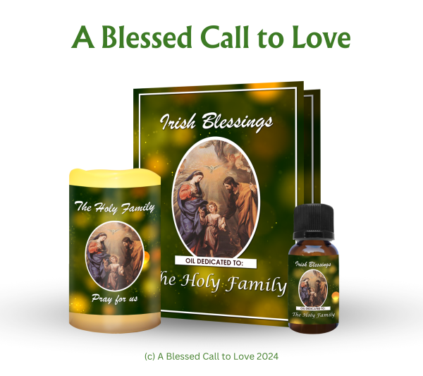 The Holy Family Oil and Candle Set