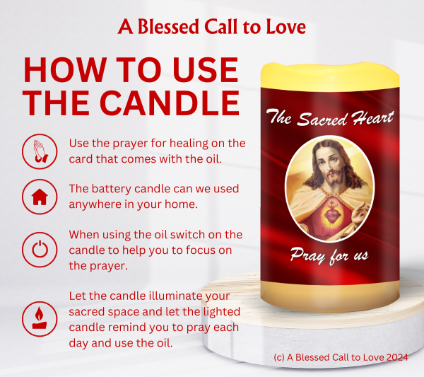 The Sacred Heart Oil and Candle Set - Image 11
