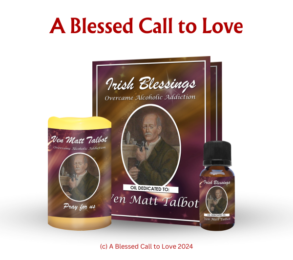 Ven Matt Talbot (Overcame Alcoholic Addiction)Oil and Candle Set