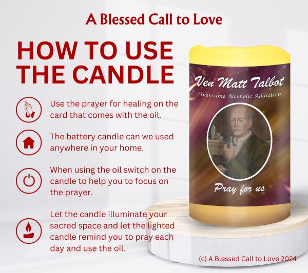 Ven Matt Talbot (Overcame Alcoholic Addiction)Oil and Candle Set - Image 10