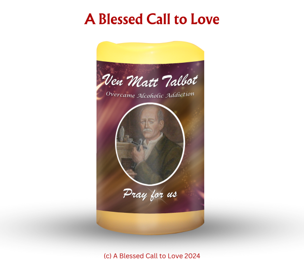 Ven Matt Talbot (Overcame Alcoholic Addiction)Oil and Candle Set - Image 2