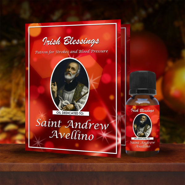 St Andrew Avellino Patron for Strokes and Blood Pressure - Christmas Oil