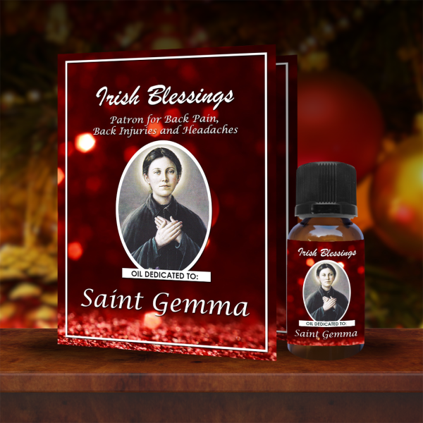St Gemma (Patron for Back Pain, Back Injuries and Headaches) - Christmas Oil