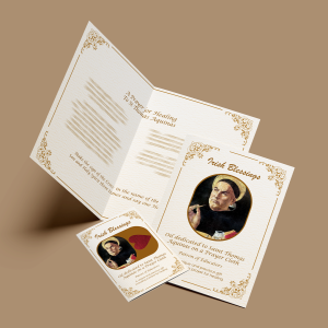 Saint Thomas Aquinas (Patron of Educators) - Prayer Cloth Card