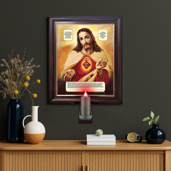 The Sacred Heart - Devotional Battery Frame