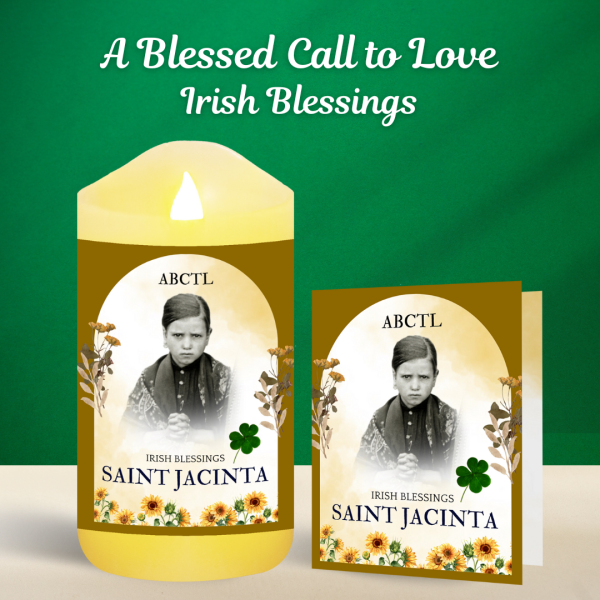 Saint Jacinta - Battery Candle and Prayer Card