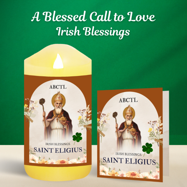 Saint Eligius - Battery Candle and Prayer Card
