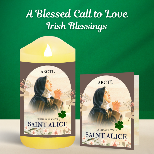 Saint Alice - Battery Candle with Prayer Card