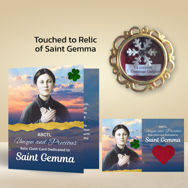 Saint Gemma Galgani - Relic Cloth Card