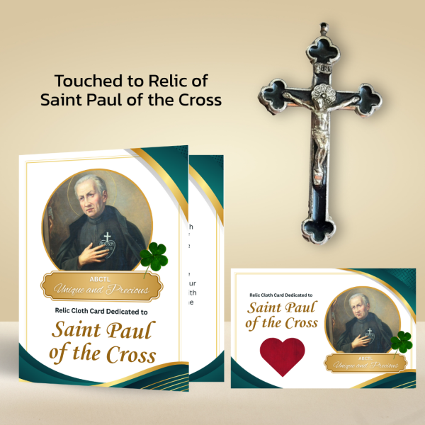 Saint Paul of the Cross - Relic Cloth Card