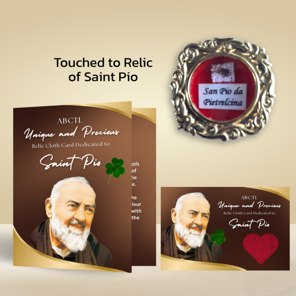Saint Pio - Relic Cloth Card