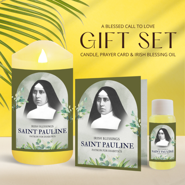 St Pauline (Patron for Diabetics) - Oil and Candle Gift Set