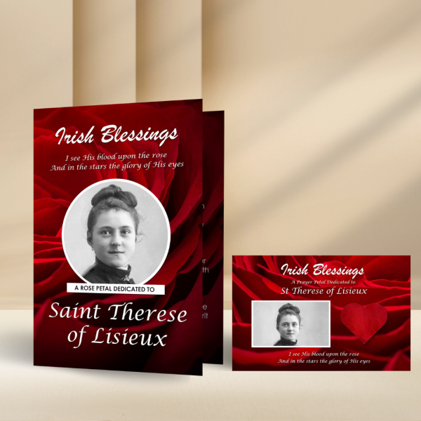 St Thérèse of Lisieux (Rose Petal Prayer Card)