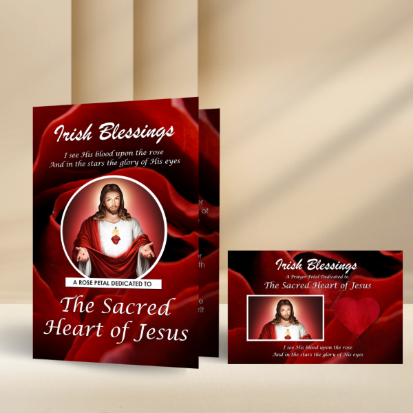 The Sacred Heart (Rose Petal Prayer Card)
